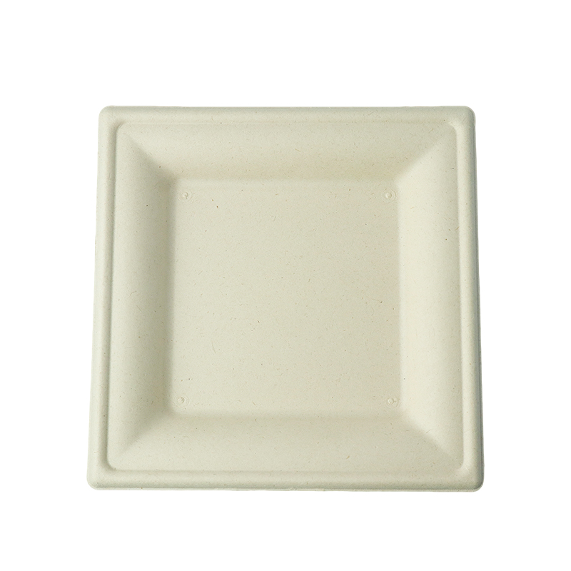 6-inch square plate (white/natural)