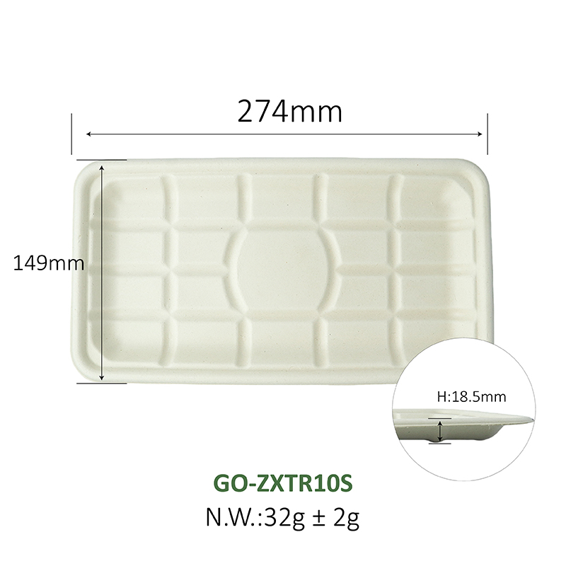 Multiple sizes of fresh food trays (white)