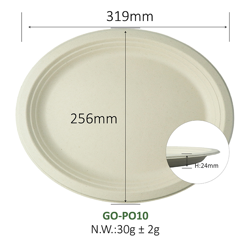 10 inch elliptical disc (white/natural)