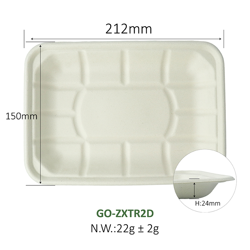 Multiple sizes of fresh food trays (white)