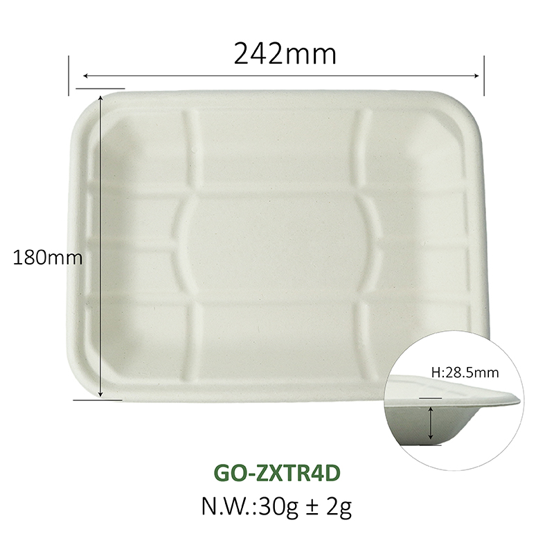Multiple sizes of fresh food trays (white)
