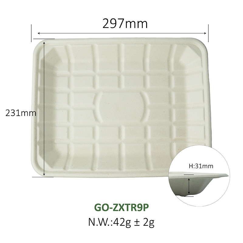 Multiple sizes of fresh food trays (white)