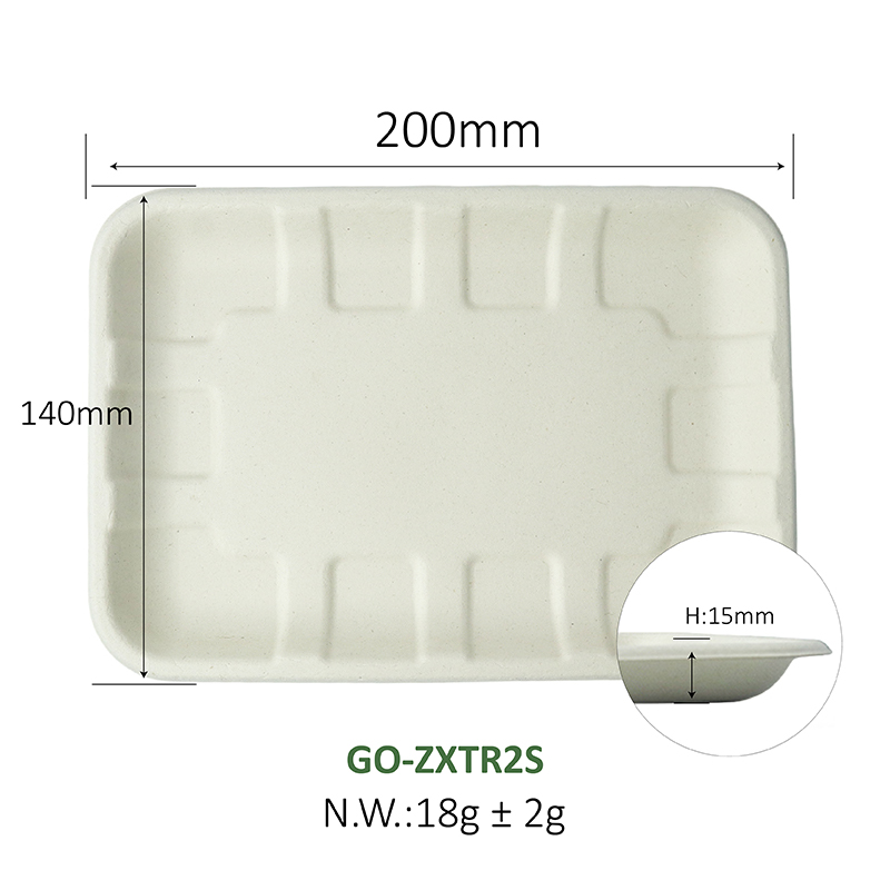 Multiple sizes of fresh food trays (white)