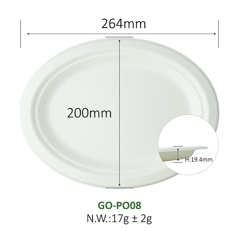 8-inch elliptical disc (white/natural)