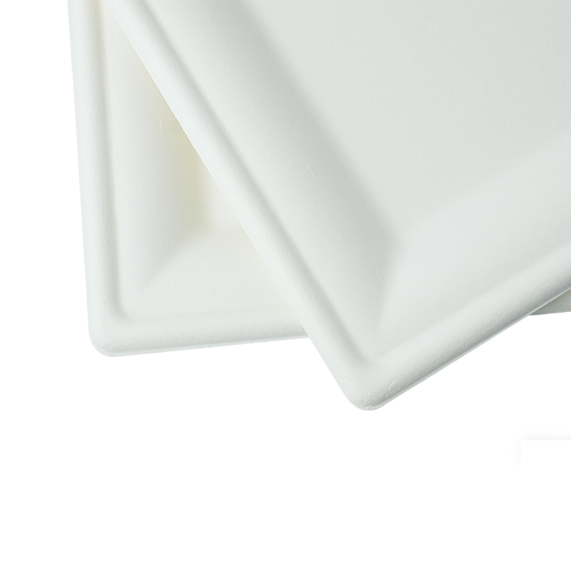 8-inch square plate (white/natural)