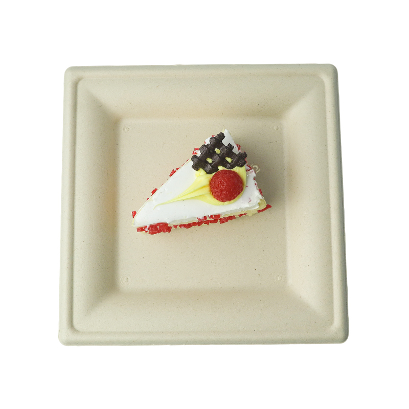 6-inch square plate (white/natural)