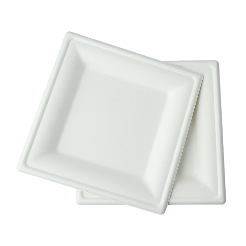 6-inch square plate (white/natural)