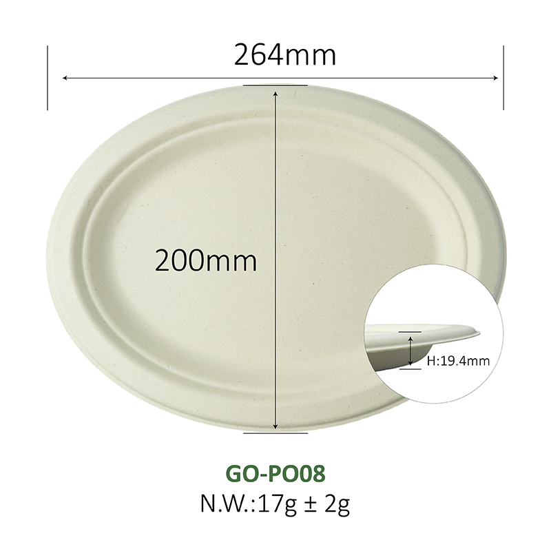 8-inch elliptical disc (white/natural)